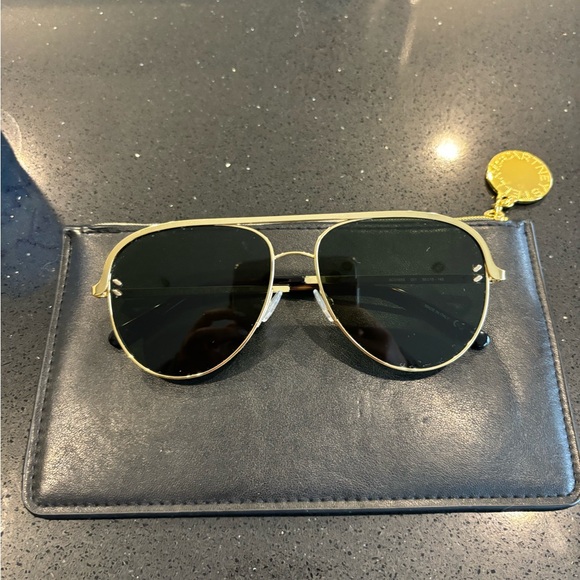 Stella McCartney Aviator Tinted Sunglasses. Gold. Very Good condition. - Picture 4 of 6